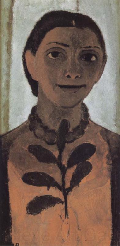 Paula Modersohn-Becker Self-portrait with Amber Necklace Norge oil painting art